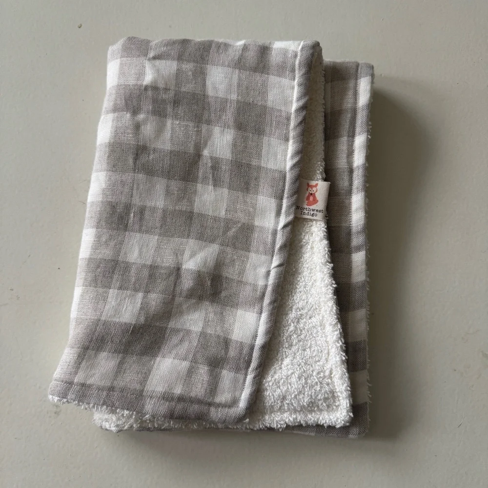 Linen Buffalo Check Hand Towel